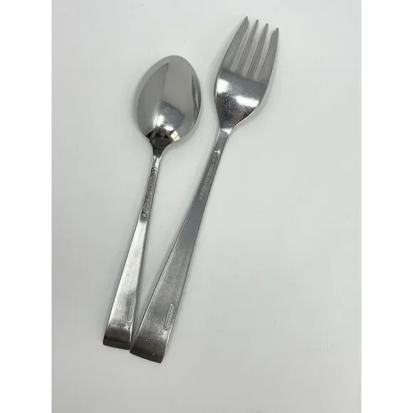 International Lyon NEW CHARM Stainless Teaspoon 5 7/8” & Salad Fork 7 1/8” - Picture 5 of 7